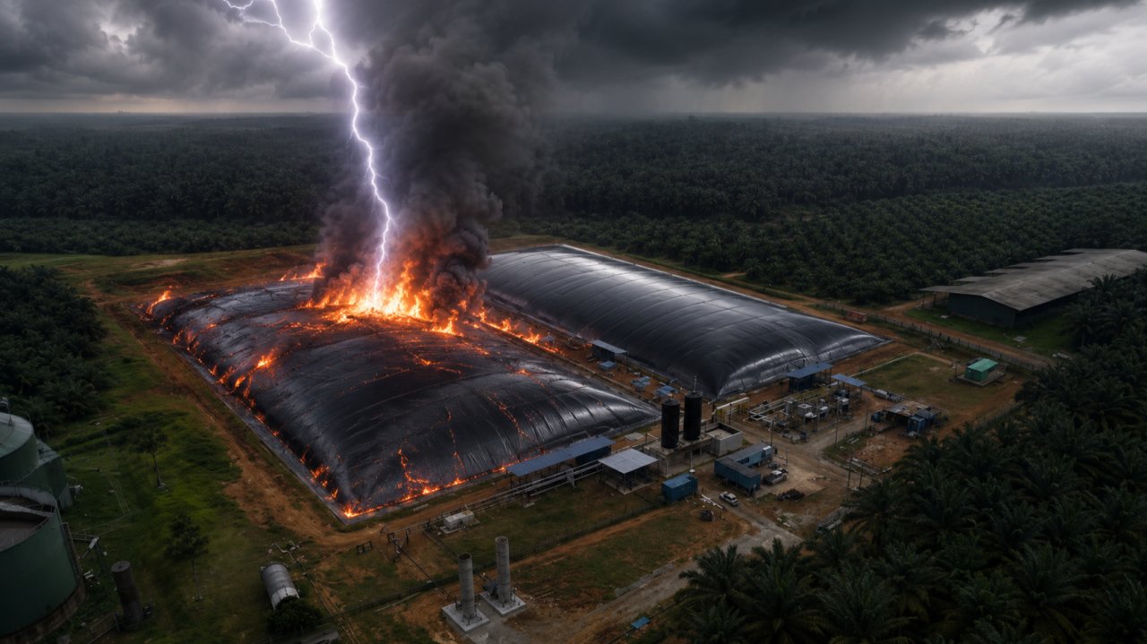biogas covers lightning