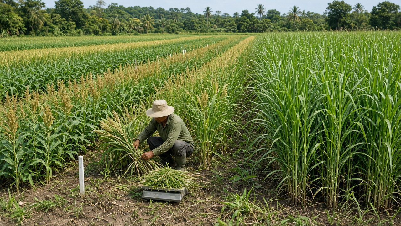 Sorghum and Napier trial plots