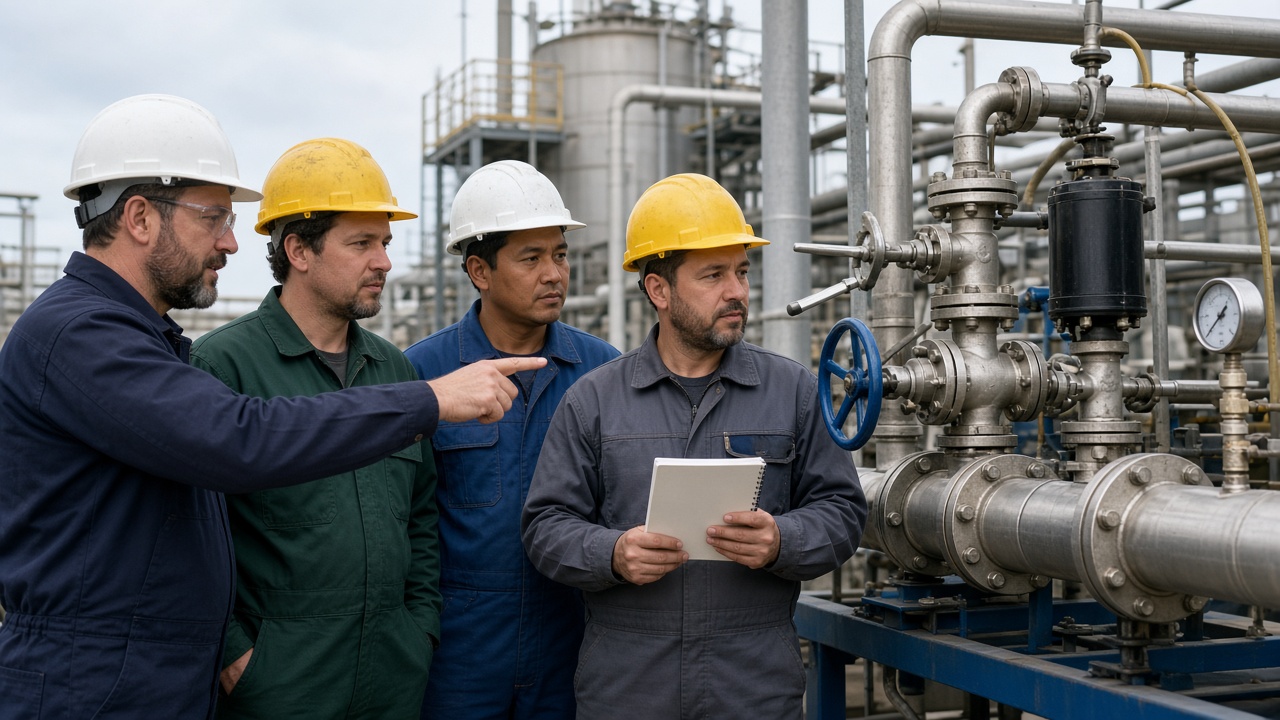 Operator training on a biogas skid